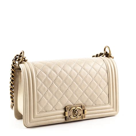 beige boy bag chanel|chanel boy bag old medium.